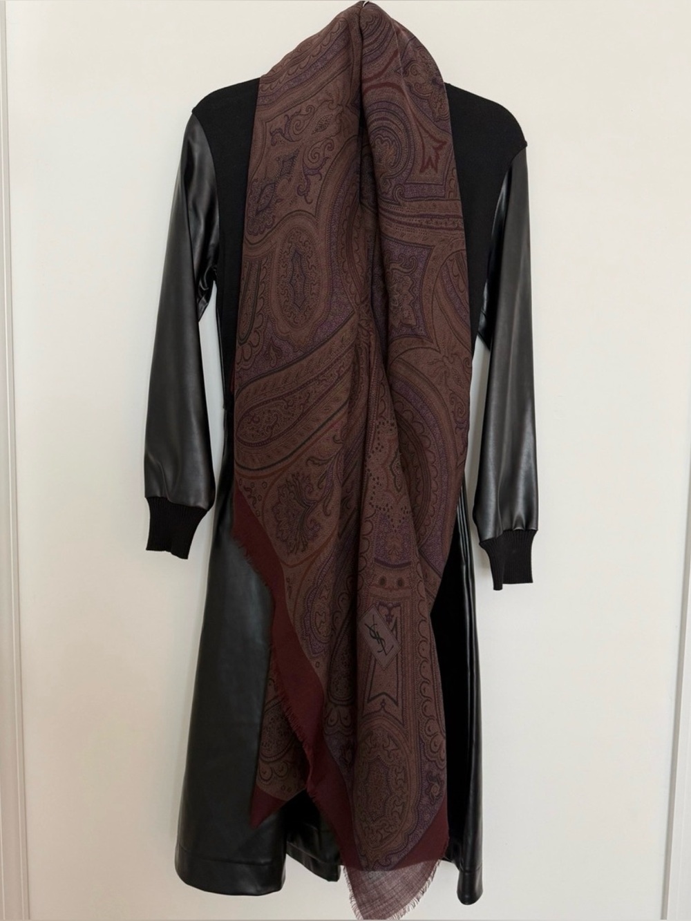 YSL EXTRA LARGE WOOL AND CASHMERE SHAWL